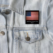  Stijl Amerikaans vlagpatriottisch ontwerp Vierkante Button 5,1 Cm (In situ)