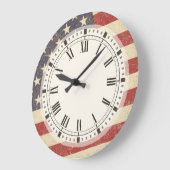 stijl Amerikaanse vlag Grunge Kijk Grote Klok (Hoek)