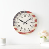 stijl Amerikaanse vlag Grunge Kijk Grote Klok (Huis)