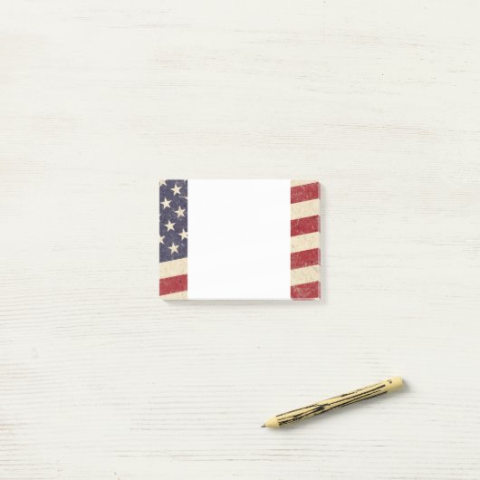  stijl Amerikaanse vlag Grunge Kijk Post-it® Notes (Op bureau)