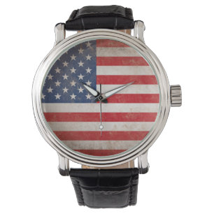 stijl Amerikaanse vlag Patriottisch Horloge