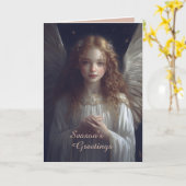  stijl Angel Wenskaart Kaart (Gele Bloem)