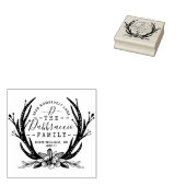  stijl Antler Horns Bloemen Adres Rubberstempel (Gestempeld)