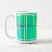 stijl Aqua Green Plaid Mok Cup (Links)
