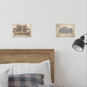 stijl architectuurtekeningen Ephemera Muurkunst Sets (Slaapkamer)
