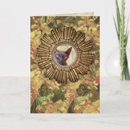 stijl Art Deco Devon Rex Cat Kaart