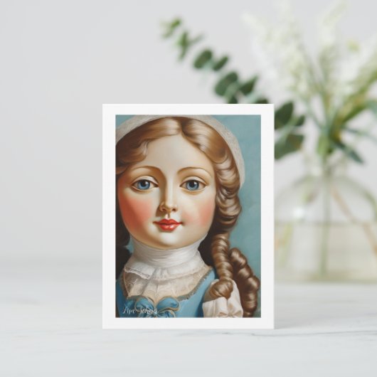  stijl Art Doll Briefkaart (Staand voorkant)