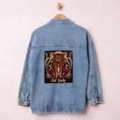  stijl Art Nouveau Cat Lady Denim Jacket (Hangar)