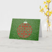  stijl Art Ornament Christmas Kaart (Gele Bloem)