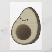  stijl Avocado tekening Briefpapier (Voorkant)