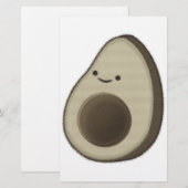  stijl Avocado tekening Briefpapier (Voorkant / Achterkant)