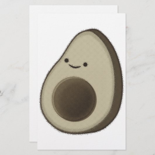  stijl Avocado tekening Briefpapier (Voorkant / Achterkant)