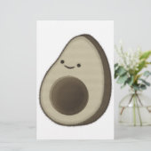 stijl Avocado tekening Briefpapier (Staand voorkant)