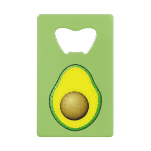 stijl Avocado tekening Creditkaart Flessenopener