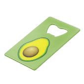  stijl Avocado tekening Creditkaart Flessenopener (Voorkant Gekanteld)