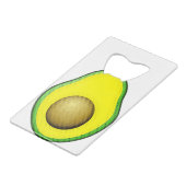  stijl Avocado tekening Creditkaart Flessenopener (Achterkant Gekanteld)