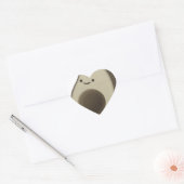 stijl Avocado tekening Hart Sticker (Envelop)