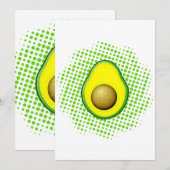 stijl Avocado tekening Kaart (Voorkant / Achterkant)
