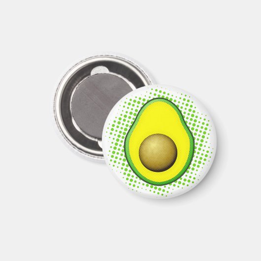  stijl Avocado tekening Magneet (Voorkant / Achterkant)