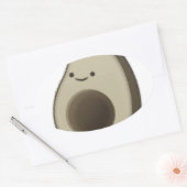 stijl Avocado tekening Ovale Sticker (Envelop)