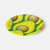  stijl Avocado tekening Papieren Bordje (Gekanteld)