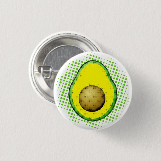 stijl Avocado tekening Ronde Button 3,2 Cm (Voorkant /achterkant)