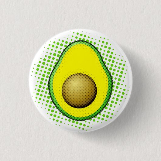  stijl Avocado tekening Ronde Button 3,2 Cm (Voorkant)