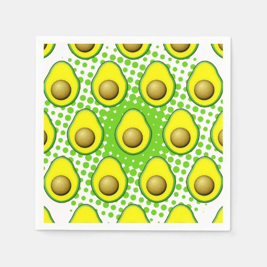  stijl Avocado tekening Servet (Voorkant)