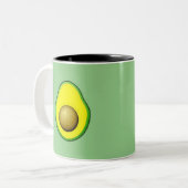  stijl Avocado tekening Tweekleurige Koffiemok (Voorkant links)