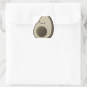 stijl Avocado tekening Vierkante Sticker (Tas)