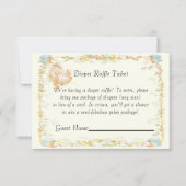 Stijl Baby shower Luier Raffle Kaart (Voorkant)