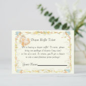 Stijl Baby shower Luier Raffle Kaart (Staand voorkant)