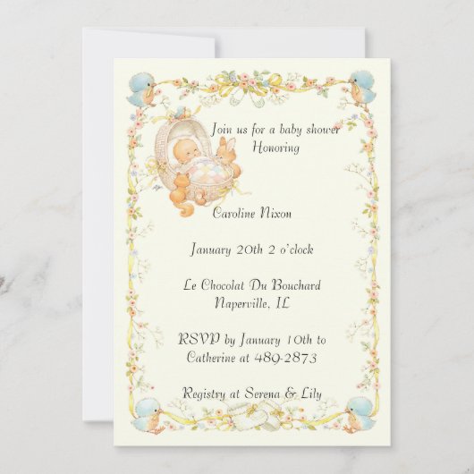  stijl Baby shower uitnodiging (Voorkant)