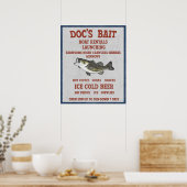  stijl bait Shop Gevist Poster (Keuken)