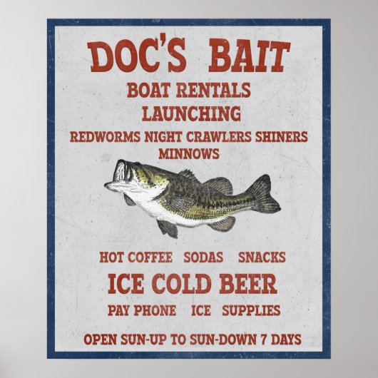  stijl bait Shop Gevist Poster (Voorkant)