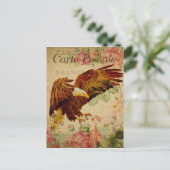  stijl Bald Eagle French Carte Postale Briefkaart (Staand voorkant)