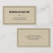 stijl Bar, Restaurant Visitekaartje (Voorkant / Achterkant)