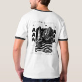 Stijl: Basic Heren Ringershirt Retro is terug T-shirt (Achterkant)