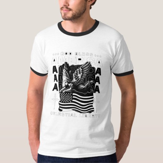Stijl: Basic Heren Ringershirt Retro is terug T-shirt (Voorkant)