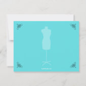 Stijl! Bat Mitzvah Magazine RSVP Reply Card Blauwg (Achterkant)