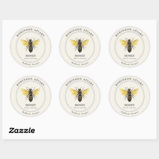 stijl Bee Honey Jar label (Vel)