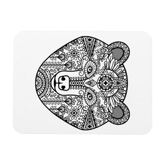 Stijl Beer hoofd Magneet (Horizontaal)