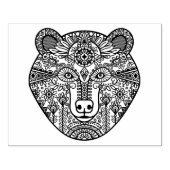 Stijl Beer hoofd Rubberstempel (Afrduk)