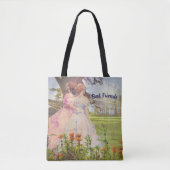 stijl Beste vrienden die in de tuin lopen Tote Bag (Voorkant)