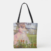 stijl Beste vrienden die in de tuin lopen Tote Bag (Achterkant)