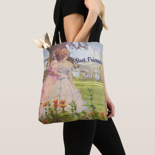 stijl Beste vrienden die in de tuin lopen Tote Bag (Dichtbij)