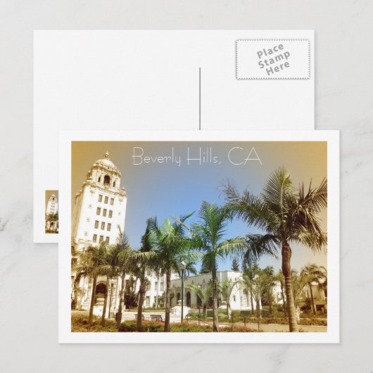  stijl Beverly Hills Briefkaart! Briefkaart (Voorkant / Achterkant)