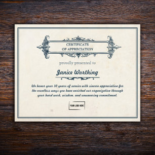 stijl bewerkbaar Employee Award-certificaat