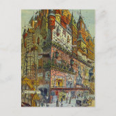  stijl Bezig BRIEFKAART van het Oude stadscentrum (Voorkant)