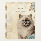 -stijl Birman Cat gepersonaliseerd Planner (Voorkant)